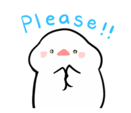 cute buncho life (english) sticker #7502253