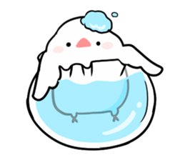 cute buncho life (english) sticker #7502255