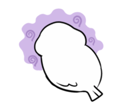 cute buncho life (english) sticker #7502256