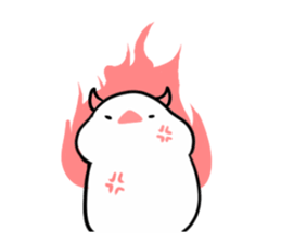 cute buncho life (english) sticker #7502258