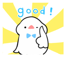 cute buncho life (english) sticker #7502260