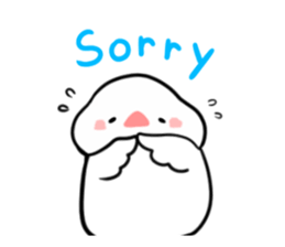 cute buncho life (english) sticker #7502262