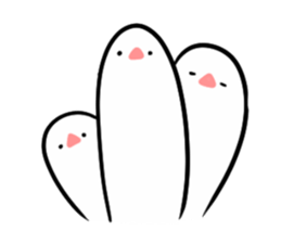 cute buncho life (english) sticker #7502270