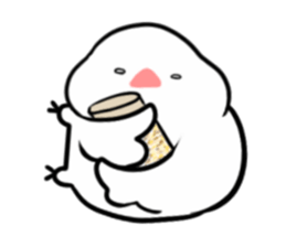 cute buncho life (english) sticker #7502274