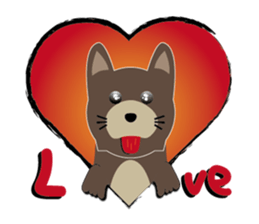 Cheap cat and Silly Dog sticker #7503984