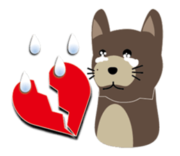 Cheap cat and Silly Dog sticker #7503991