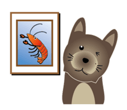 Cheap cat and Silly Dog sticker #7503992