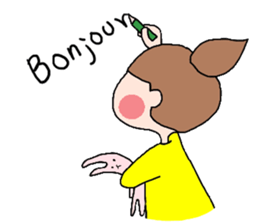 French Girl, Marguerite sticker #7504396