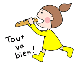 French Girl, Marguerite sticker #7504399