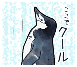 Watercolor penguin sticker sticker #7504847