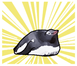 Watercolor penguin sticker sticker #7504850