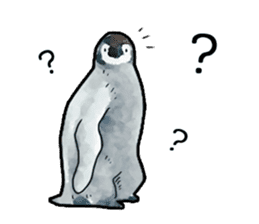 Watercolor penguin sticker sticker #7504853