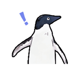 Watercolor penguin sticker sticker #7504864