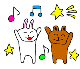 The world of a rabbit and the bear sticker #7505977