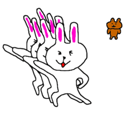 The world of a rabbit and the bear sticker #7505978