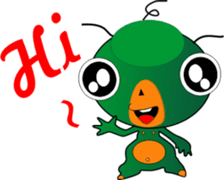 Czech star people little green sticker #7507316