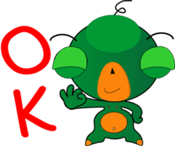 Czech star people little green sticker #7507318