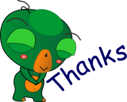 Czech star people little green sticker #7507320