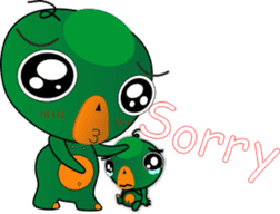 Czech star people little green sticker #7507323