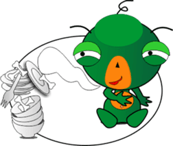 Czech star people little green sticker #7507329