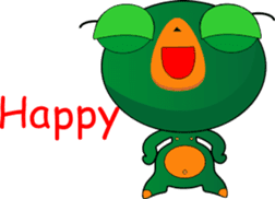 Czech star people little green sticker #7507330