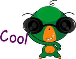 Czech star people little green sticker #7507332