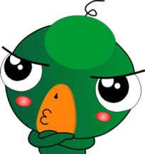 Czech star people little green sticker #7507333