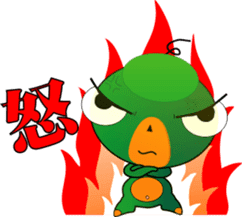 Czech star people little green sticker #7507334