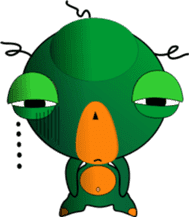 Czech star people little green sticker #7507337