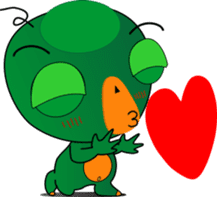 Czech star people little green sticker #7507346