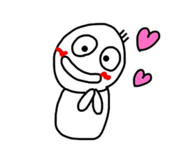 Daily round face-kun sticker #7508558