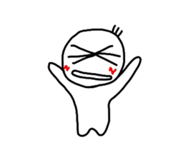 Daily round face-kun sticker #7508591