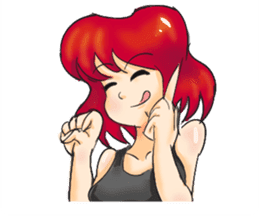 Redhead Girl sticker #7512068