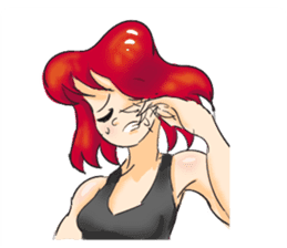 Redhead Girl sticker #7512083