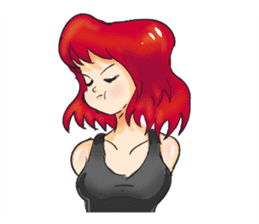 Redhead Girl sticker #7512098
