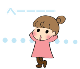 sharp tongued girl stickers sticker #7513389