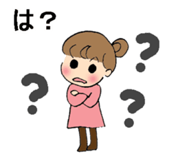 sharp tongued girl stickers sticker #7513393