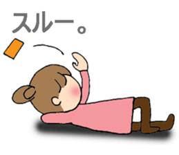 sharp tongued girl stickers sticker #7513405