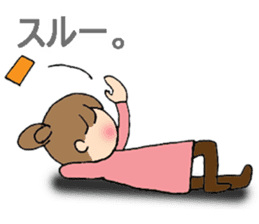 sharp tongued girl stickers sticker #7513405