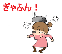 sharp tongued girl stickers sticker #7513410