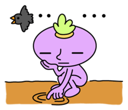 Alien and his boss sticker #7513490