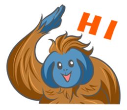 Orangutan Sticker sticker #7513628