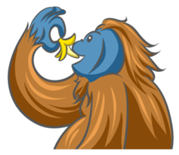 Orangutan Sticker sticker #7513634