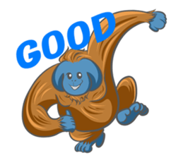 Orangutan Sticker sticker #7513635