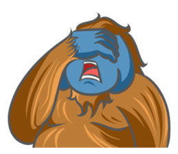 Orangutan Sticker sticker #7513650