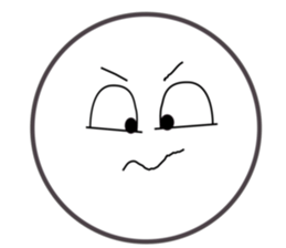 Smile Moon Face sticker #7514031