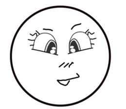 Smile Moon Face sticker #7514036