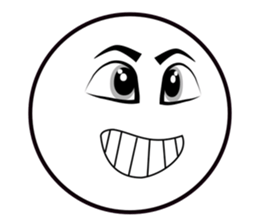Smile Moon Face sticker #7514041