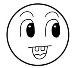 Smile Moon Face sticker #7514042