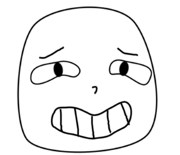 Smile Moon Face sticker #7514046